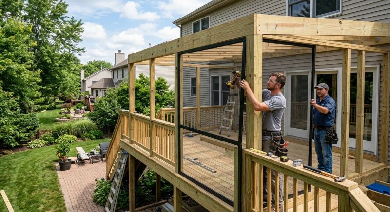 Deck Enclosure Installation in Longmont, CO