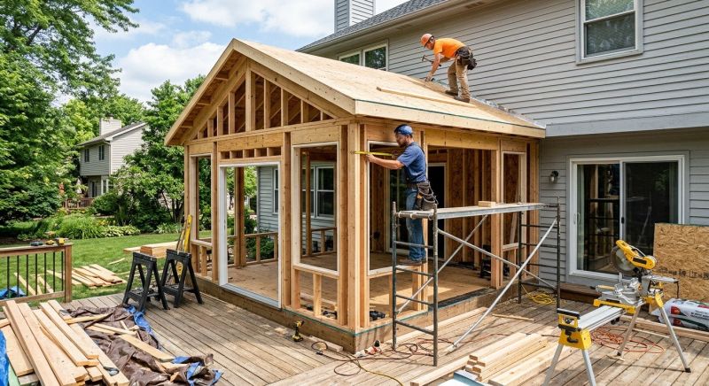 Sunroom Addition Construction in Longmont, CO